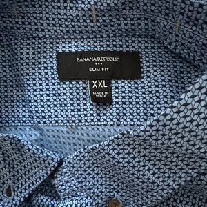 Banana Republic Geometric Blue Men's Shirt
